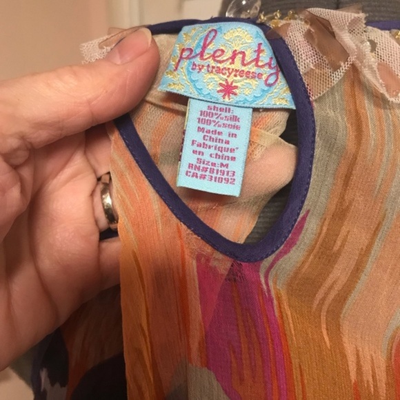 Plenty by Tracy Reese floral sheer sleeveless top - Picture 5 of 6